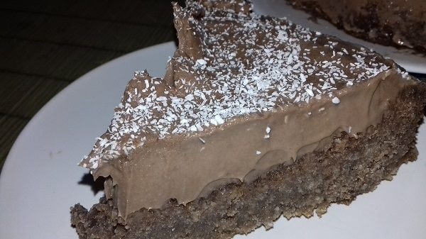 Coconut Chocolate Cake with Chocolate Frosting (Nut-Free Recipe)