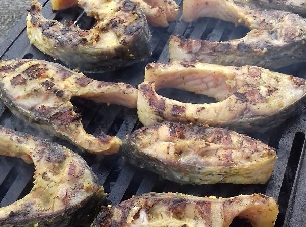 Grilled Carp Cutlets with Wine (Paleo, Low-Carb Recipe)