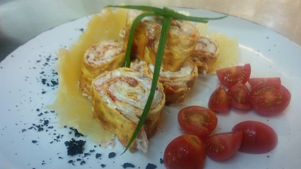Fritata Omelet Rolls with Ham & Cheese (Low Carb Recipe)
