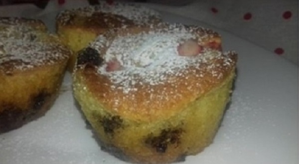 Strawberry Chocolate Muffins with Full-Fat Yogurt! Recipe